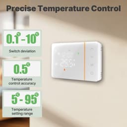 Thermostaat wifi 503, werkt op batterijen, wit, voor gasketel, wand- of inbouwmontage, box 502 en 503, wekelijkse programmering, touch-display 120 x 86 mm, app-besturing en handleiding (mogelijk niet — thumbnail 4