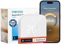 Slimme elektrische thermostaat, wifi, vloerverwarming, kamerthermostaat, verwarmen en koelen, compatibel met en Google, spraakbediening, afstandsbediening en tijdschema — thumbnail 1