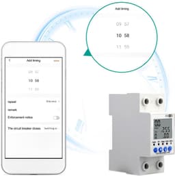 Eenfasige Elektrische Meter,Slimme Energiemeter,KWh Meter,90-230V WiFi DIN-rail Elektrische Energiemeter,Digitale Energieverbruiksmonitor met / App — thumbnail 4