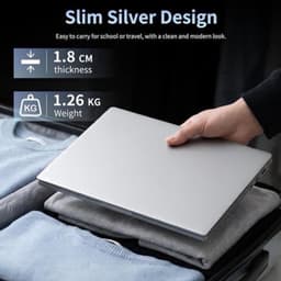 Laptop Computer - 12GB RAM 512GB SSD - 14.1 Inch IPS Scherm - Intel Atom E3950 - Windows 11 Pro - Zwart - Notebook — thumbnail 3