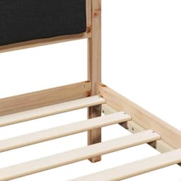 Bedframe zwart, 150 x 200 cm, massief grenen — thumbnail 4