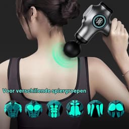 Massage Gun, Massagepistool, 99 Standen, 9 Massagekoppen, groen — thumbnail 5