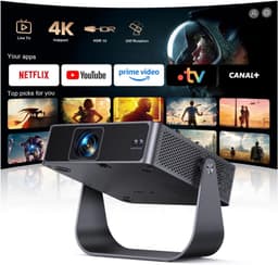 Mini-projector - Zwart - Draagbare 4K Beamer met Korte Brandpuntsafstand - Voor Thuisbioscoop en Buitengebruik — thumbnail 1