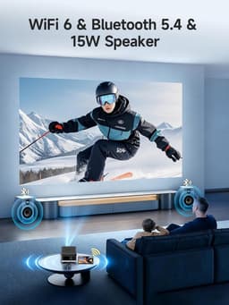 【Android 14 & 800 ANSI】Smart Beamer 4K-steuning, Native 1080P Draagbaar - ShopVlot — thumbnail 4