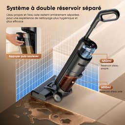 Draadloze Vloerreiniger & Nat-Droog Stofzuiger 3-in-1 – 17 kPa – 40 min Accuduur – Dweilen, Stofzuigen & Water Opzuigen – Zelfreinigend – Anti-Klit — thumbnail 3