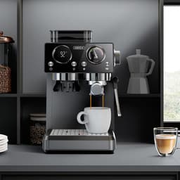 HiBREW H20 alles-in-één koffiezetapparaat met ingebouwde molen, dubbele warme en koude extractie, druk van 20 bar, maalaanpassing op 20 niveaus, stoompijpje voor latte, watertank van 1,4 liter, Smart Touch Control — thumbnail 3