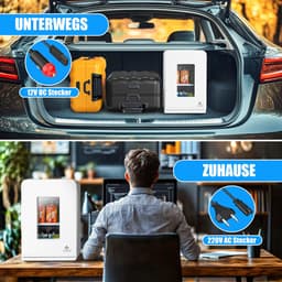 Mini Koelkast 15L – Koelen en Verwarmen – Draagbaar – Stil – 12V/220-240V – Wit — thumbnail 2