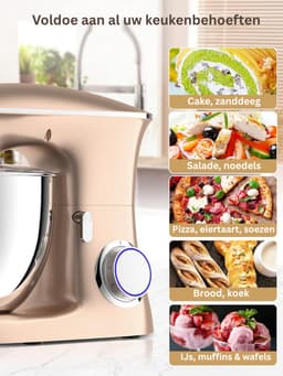 DailySupplies® Deegmachine - Kneedmachine - Deegmixer - 2000W — thumbnail 4