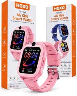 HOXO 4G Kinder Smartwatch Roze | GPS Horloge met SOS Noodknop | Bellen en Videobellen | Inclusief Camera | IP67 Waterdicht | SeTracker2 App | 1.83 Inch Touchscreen — thumbnail 2