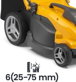 Elektrische Grasmaaier - Duwmaaier - Gazononderhoud - 5 Maaihoogtes - 38cm Snijbreedte - Rood — thumbnail 2