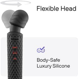 Wandmassageapparaat siliconen draadloos USB oplaadbaar waterdicht met 20 standen en 8 snelheden zwart — thumbnail 5