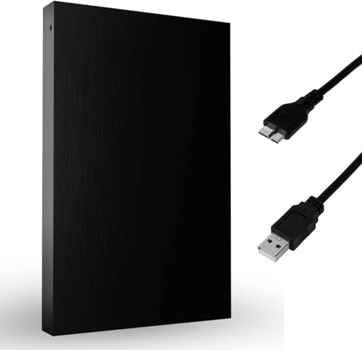 Levo® Externe Harde Schijf 250GB Ultra Slim - USB 3.0 - Zwart - 12cm x 8cm x 2cm — afbeelding 1