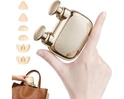 Mini Massage Gun met Dubbele Kop, Draagbare Spiermassagepistool voor Diepe Spiermassage, Compacte Handheld Massager voor Spierontspanning, Thuis, Kantoor en Reizen, Cadeau voor Mannen en Vrouwen, Goud
