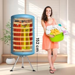 Wasdroger 15 kg – Draagbare Kledingdroger – 1000W – Timer 180 Min – 2 Ventilatiestanden – 65°C — thumbnail 4