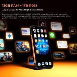 OUKITEL WP500 Outdoor Smartphone-10000mAh 45W Snelladen-1TB ROM-5G Dimensity 8300-120Hz 6.8 inch FHD — thumbnail 4
