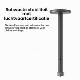 Beamer Plafondbeugel Grijs - Verstelbare Montage Voor Projectoren - Metaal - Lichtgewicht En Schokbestendig — thumbnail 3