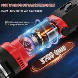 Elektrische grasmaaier, 1000 W, schaapgrasmaaier, machine met 6 instelbare snelheden, professionele scheermachine voor grasmaaiers, wol, geitenwol, met draagtas (rood) — thumbnail 3