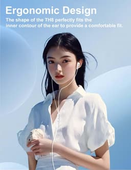 USB-C Hoofdtelefoon met Kabel, In-Ear Oordopjes Type C met Microfoon, Compatibel met iPhone 15 16 iPad Pro, Samsung Galaxy S25 S24 S23 A55 A53, Google Pixel, Huawei, Mi, Oppo, Wit — thumbnail 4