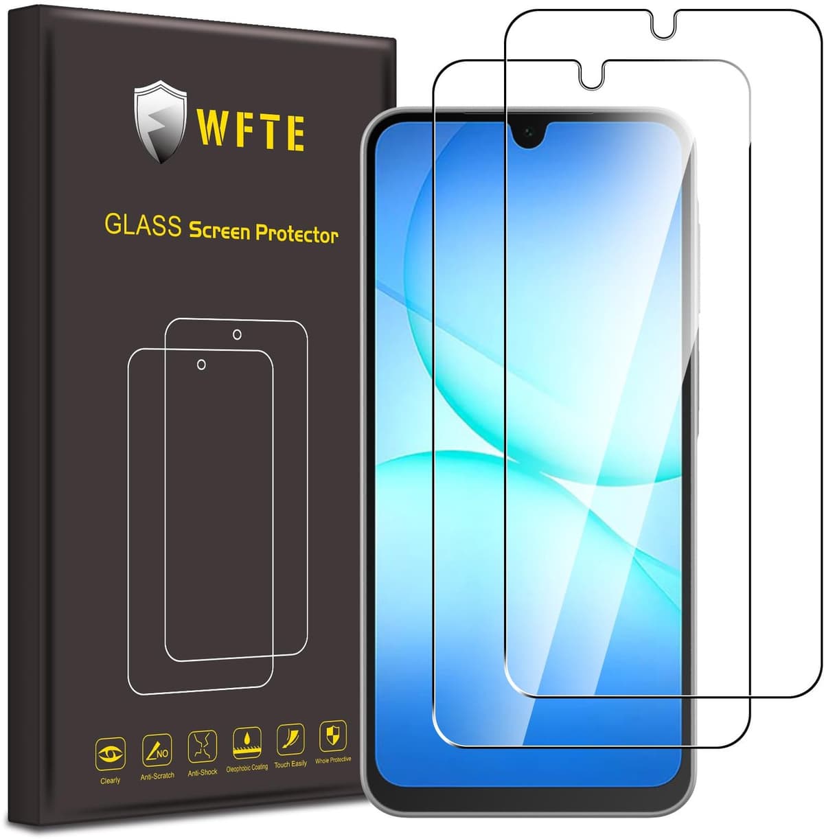 2-Pack voor Galaxy A18/A16/A17/A26 5G & 4G schermbeschermer — afbeelding 1
