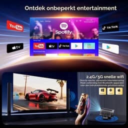 Mini Beamer 1000 ANSI Lumen - Full HD 1080p Resolutie - LED Projector - Android 13 Smart Beamer - Draagbaar Met Wifi En Bluetooth — thumbnail 4