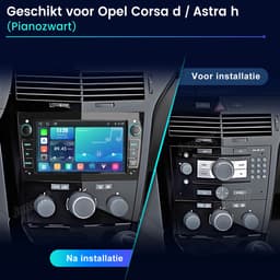 Cestovet Autoradio - Geschikt Voor Opel Astra H Corsa C/D Meriva Zafira B- 7-inch Screen Linux system - Draadloos Apple Carplay & Android Auto - Piano zwart - Bluetooth & SWC USB FM — thumbnail 2