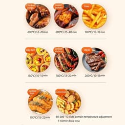 Airfryer met glas - Friteuseoven - Gezonder bakken - Transparante kuip - 5L - Zwart — thumbnail 3