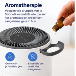 Levoit Core Mini-P Luchtreiniger – 3-Laags Filtersysteem – Voor Slaapkamer & Kantoor – Tegen Stof, Pollen, Geurtjes & Huisdierharen – Aromatherapie – Stil vanaf 25 dB – Wit — thumbnail 3