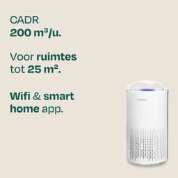 VONROC Luchtreiniger – 3-traps filter met HEPA – CADR 200 m³/u – wifi & app-bediening – voor ruimtes tot 25 m² – Wit — thumbnail 2