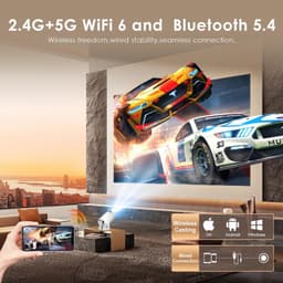 Mini Beamer - 1280 x 720 Resolutie - 4K Ondersteuning - LCD - Wifi 6 En Bluetooth - Draagbaar Mobiele Projector — thumbnail 2