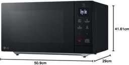 Magnetron met grill - Combimagnetron - Snel maaltijden bereiden - 30 liter capaciteit - 1000 watt vermogen - Zwart — thumbnail 3