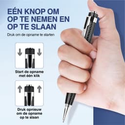Bailanta® Voice Recorder Pen 8GB – Afluisterapparatuur – Balpen met Audio Recorder – Nederlandse Handleiding – MP3 Speler – USB - Dictafoon — thumbnail 2