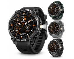 Evy24 Smartwatch Amoled GPS Pro 50mm - Sporthorloge Heren & Dames - Zelfstandige GPS/GNSS - Waterdicht - Belfunctie - Zaklamp - Kompas - Hoogtemeter - Barometer - 100+ Sportmodi - Outdoor - Zwart