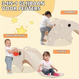3 in 1 Kinderschuifje, Kinderschuifje met basketbalmand, Kinderschuifje voor binnen en buiten, Kinderschuifje voor de tuin, Geweldig geschenk voor kinderen — thumbnail 2