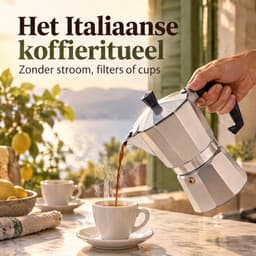 Cheqo® Percolator - Espresso Maker - Moka Pot - Italiaanse Koffiepot - Mokapot - Koffiezetapparaat - Koffiemaker - Perculator - Espressomaker voor op Gas - Stovetop Koffiezetter - Handmatige Koffiepot voor Espresso - Camping en Buiten — thumbnail 2