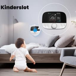 Thermostaat WiFi + RF433, draadloos, voor gasketel en vloerverwarming met water, op batterijen werkende kamereenheid + ontvanger 220 V 5 A, wekelijkse programmering, app — thumbnail 4
