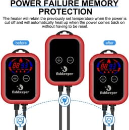 Aquariumverwarming, intelligent verwarmingselement voor aquarium, onderwatersieder met thermostaat en instelbare temperatuur, LCD-scherm, bescherming tegen oververhitting en droogloop — thumbnail 4