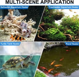 Aquariumverwarming, intelligent verwarmingselement voor aquarium, onderwatersieder met thermostaat en instelbare temperatuur, LCD-scherm, bescherming tegen oververhitting en droogloop — thumbnail 5