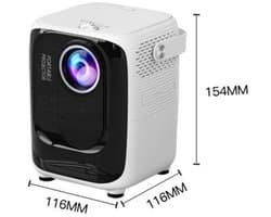 Beamer - 4K Ondersteuning - 1080P Resolutie - Bluetooth - WiFi - Trapeziumcorrectie - Zwart