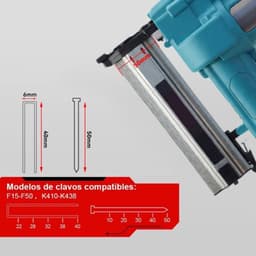 Elektrische Nagelnietmachine 2 Batterijen - 15-50 mm Nagellengte - 4 Versnellingen - Draadloos - Voor Doe-Het-Zelf En Timmerwerk — thumbnail 4