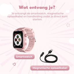 Denver Kindersmartwatch met GPS - Videobellen/SMS - SOS-knop - 4G - Simkaart - 1.83 Inch - SWGL149RO - Roze — thumbnail 4