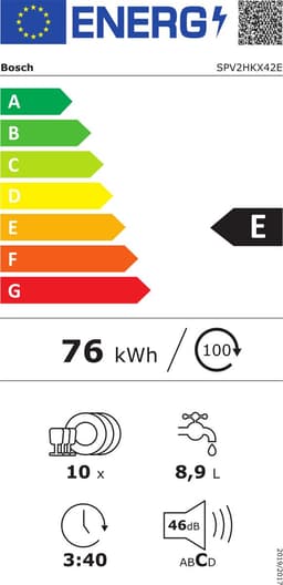 Bosch SPV2HKX42E - Serie 2 - Inbouwvaatwasser - Volledig integreerbaar — thumbnail 2