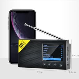 DAB digitale radio - radio - DAB radio - draagbare radio - Radio voor thuis - 1000mA - Zwart — thumbnail 5