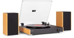 Retro Platenspeler - Audizio RP335BB - Platenspeler met boxen - Bluetooth - Voor alle LP’s - Bamboe — thumbnail 1