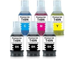 Sublimatie Inkt Navulinkt Set 840ml (4 Kleuren) voor SC-F100, SC-F500 Printers