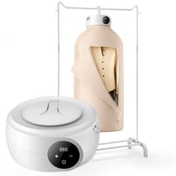 Draagbare wasdroger - Mini kledingdroger - Vermogen 600W - PTC-verwarming - Opvouwbaar - Roterende droogtent - LED-display - Timer 5 uur — thumbnail 1