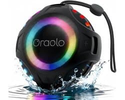 Draagbare Bluetooth Speaker met Licht en IPX5 Waterdicht - 8 Uur Speeltijd