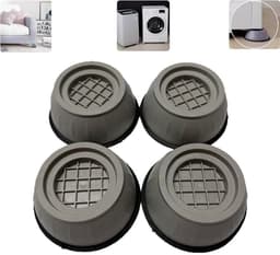 4 stuks - Trillingsdempers Wasmachine - Antislip- en schokabsorberende pads voor het verhogen van de wasmachinebasis - Wasmachine Dempers - Anti Slip Trilmats - Geschikt voor het optillen van meubels, antislip- en schokabsorberende toepassingen — thumbnail 1