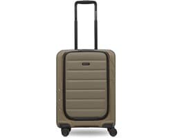 Redolz Essentials 17 4-wiel cabine trolley 55 cm soft-pocket laptop compartiment - Hybride - TSA slot - khaki