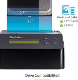 Standalone HDD/SSD Eraser met USB 3.0 - 9 Veiliginspanningsmodi en LCD-display — thumbnail 2