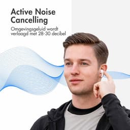 imoshion Aura Pro Earbuds - Draadloze Oordopjes met Active Noise Cancelling (ANC) - Wireless Bluetooth Earphones - Oortjes - Wit — thumbnail 3